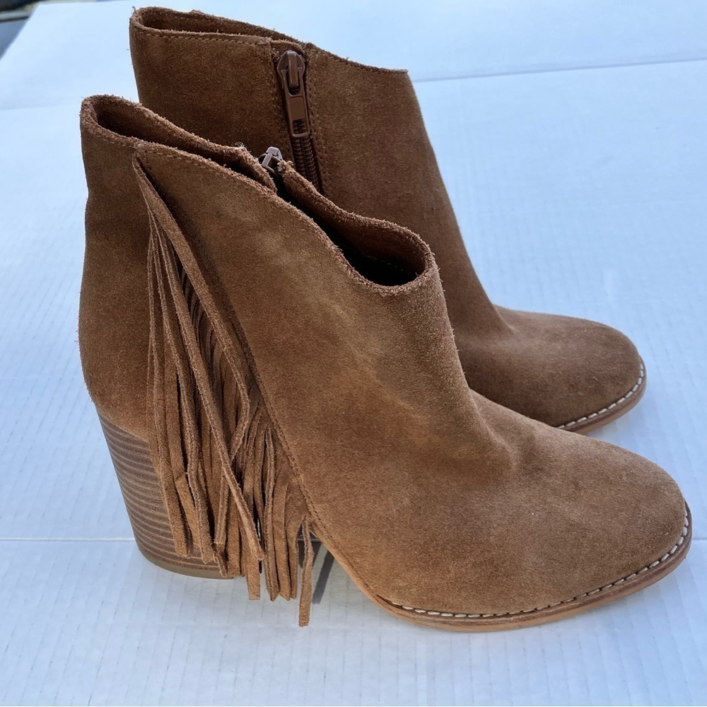 ARTURO chiang booties fringe sz. 7M brown leather